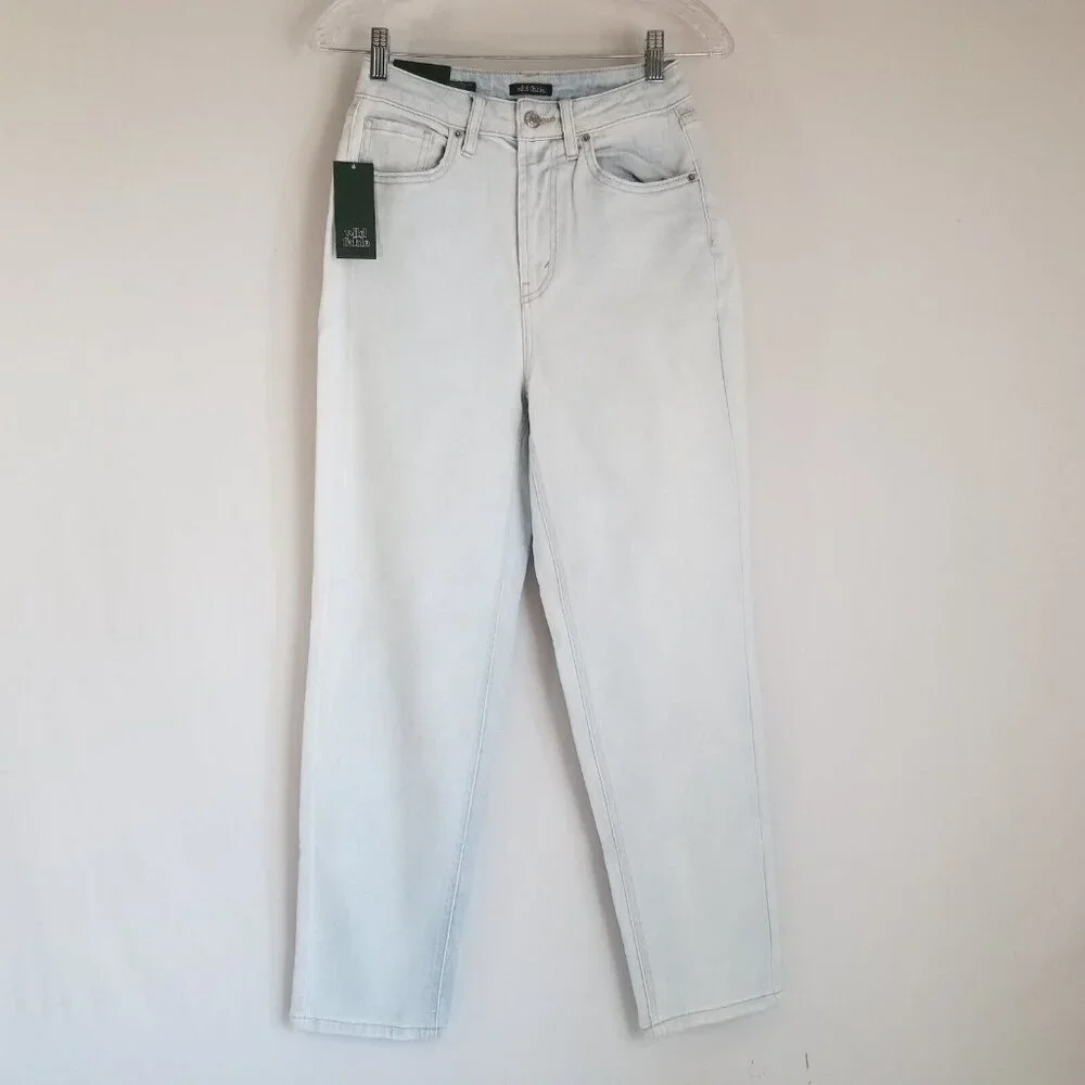 Super High Rise Curvy Tapered Ankle Jeans SIZE 4 Ultra Light Wash READ Wild Fabl